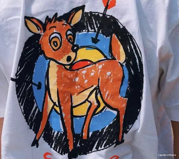 Printing L Black Logo Target S Deer XL M White and 22SS Tee Archery Spiral 0803